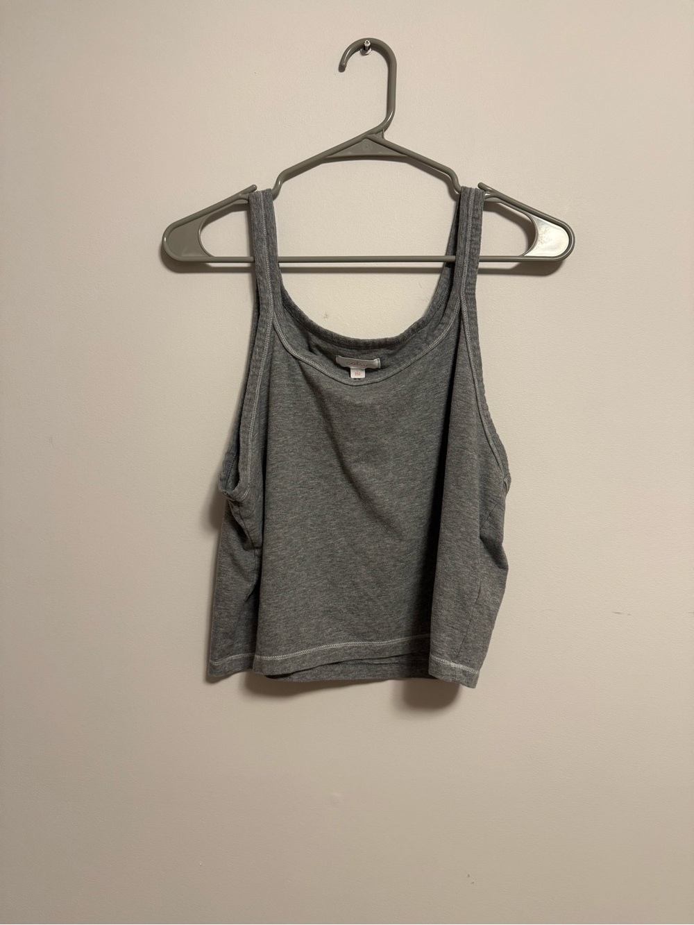 Women's Gray Tank Top - Casual Scoop Neck